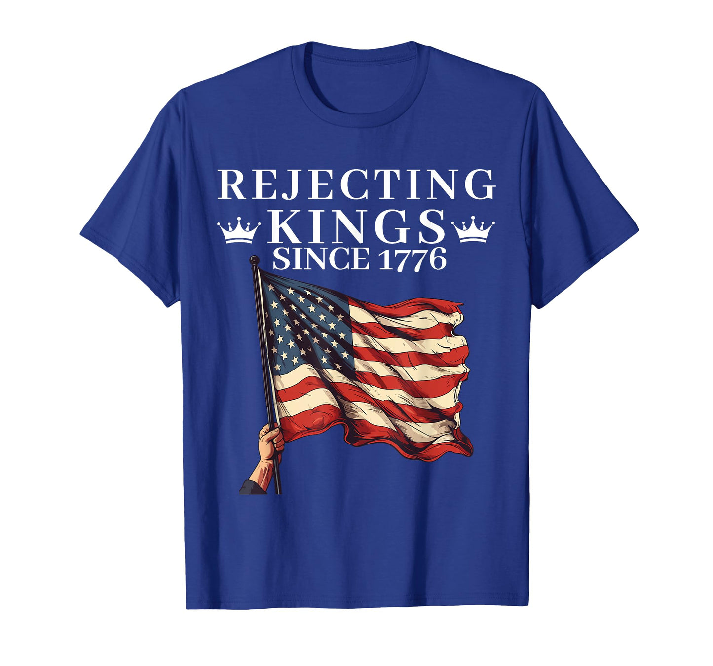 Rejecting Kings Since 1776 American Vintage Flag 4th Of July T-Shirt