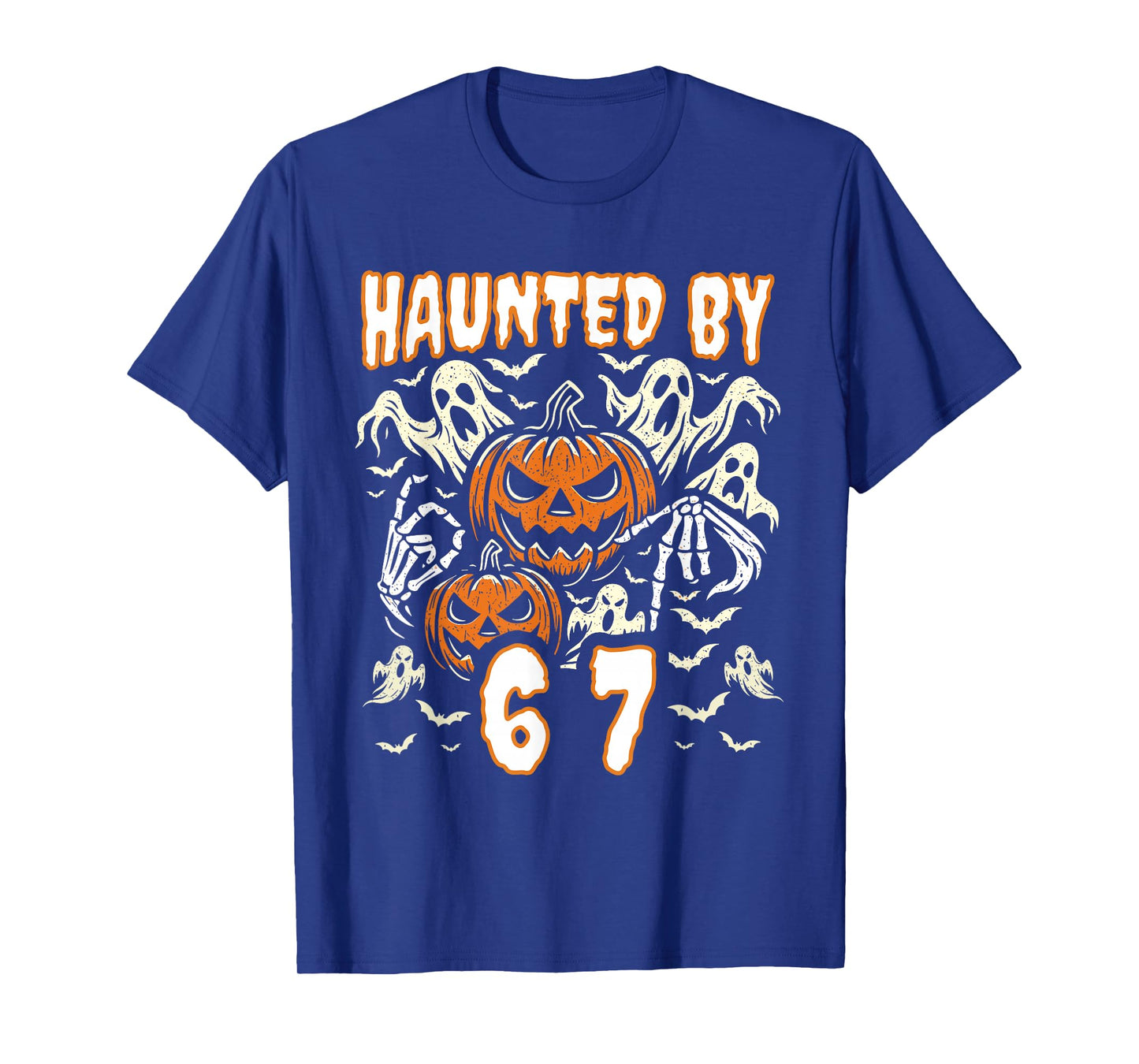 Funny Six Seven Meme Gen Alpha Haunted by 67 Halloween T-Shirt