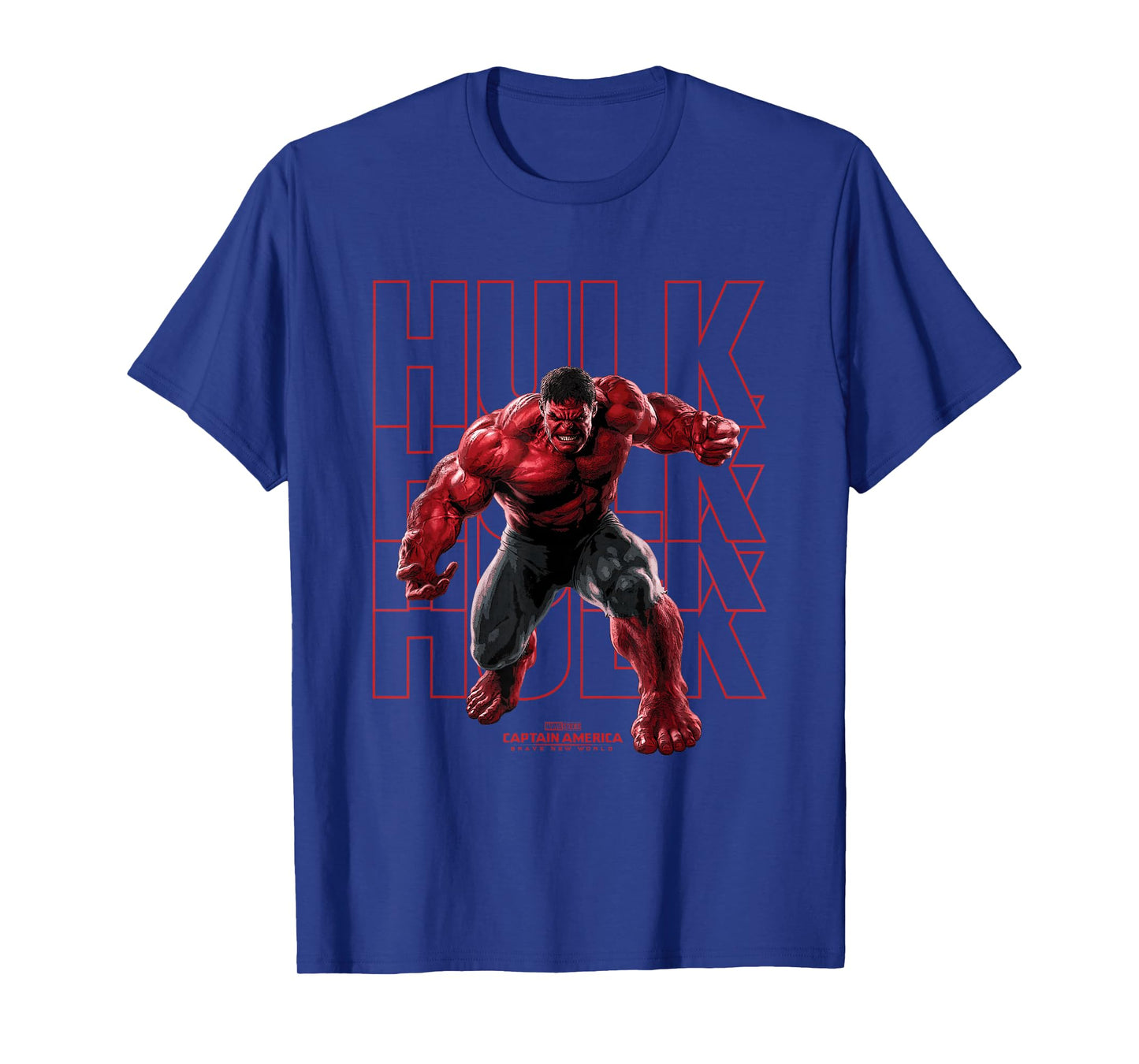 Marvel Captain America: Brave New World Red Hulk Name Stack T-Shirt