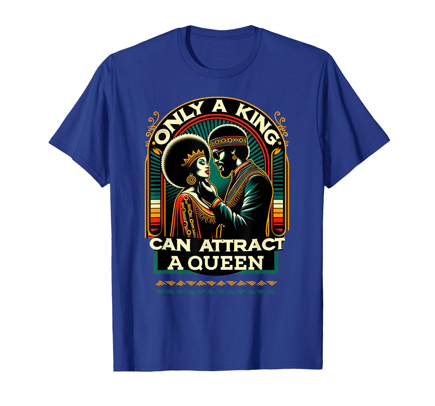 King & Queen Black Love African American Couples Marriage T-Shirt