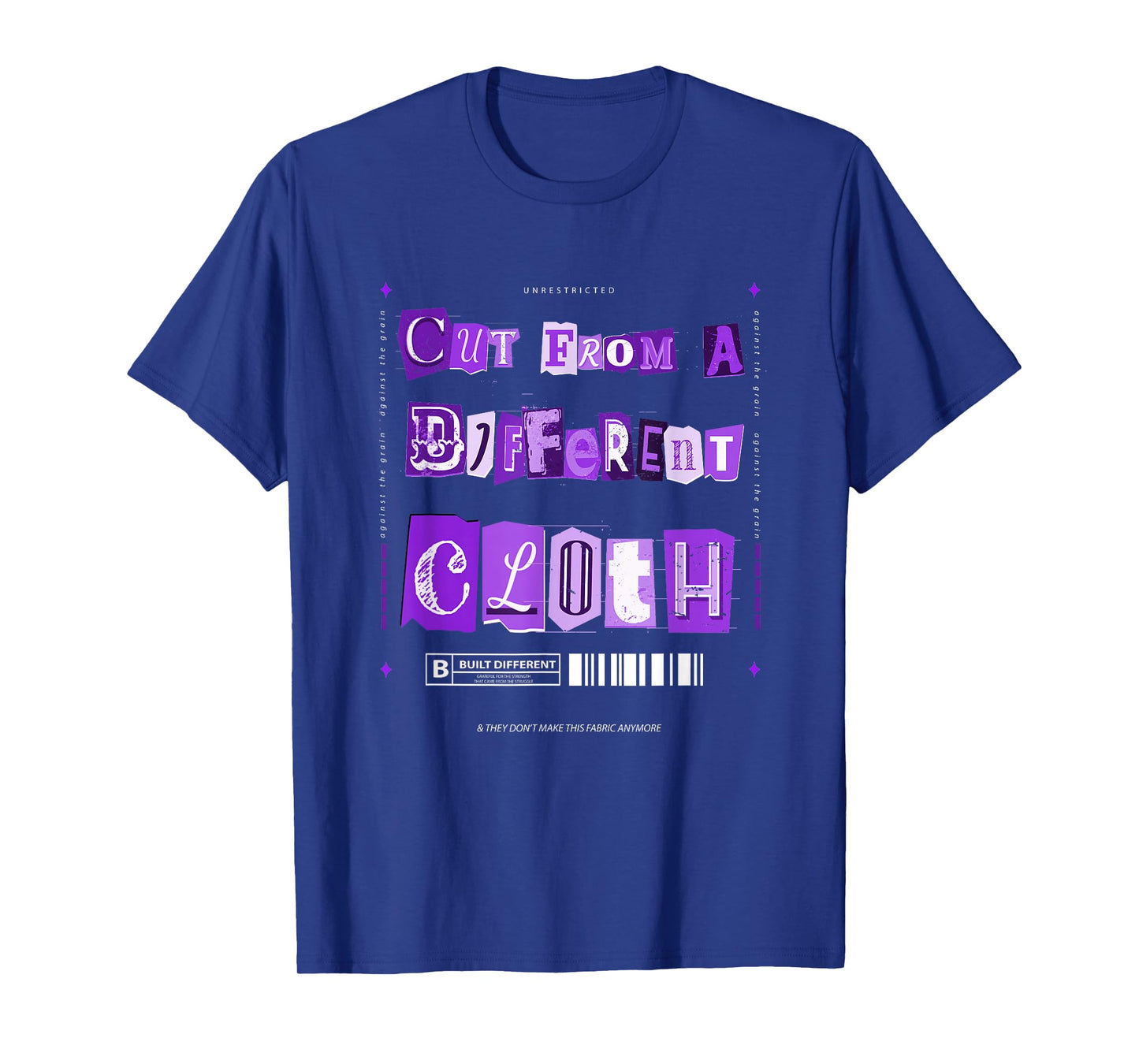 Purple Cut From A Different Cloth Purple Color Graphic T-Shirt