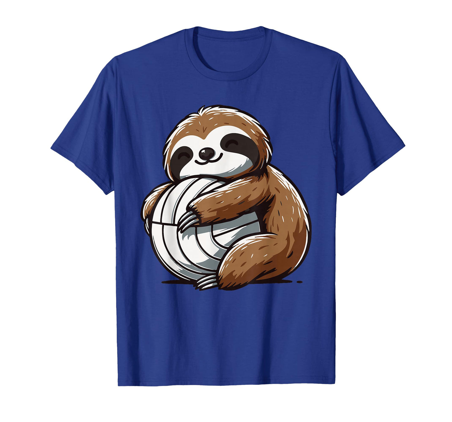 Sloth Volleyball Funny Lazy Sloth With Volleyball Ball T-Shirt