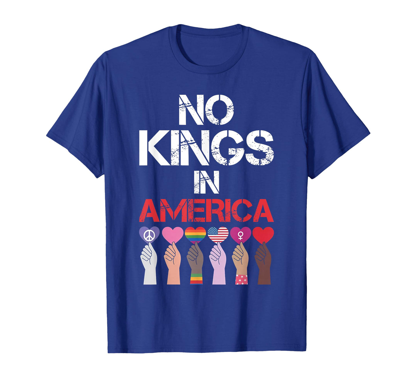 No Kings in America - No Kings Political Protest Men Women T-Shirt