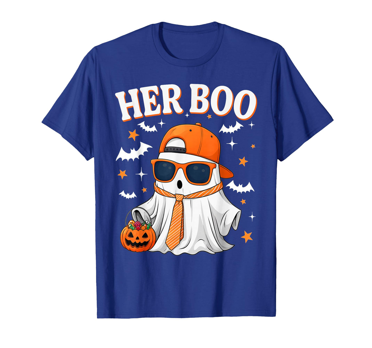 Her Boo & His Boo Funny Matching Halloween Couples T-Shirt
