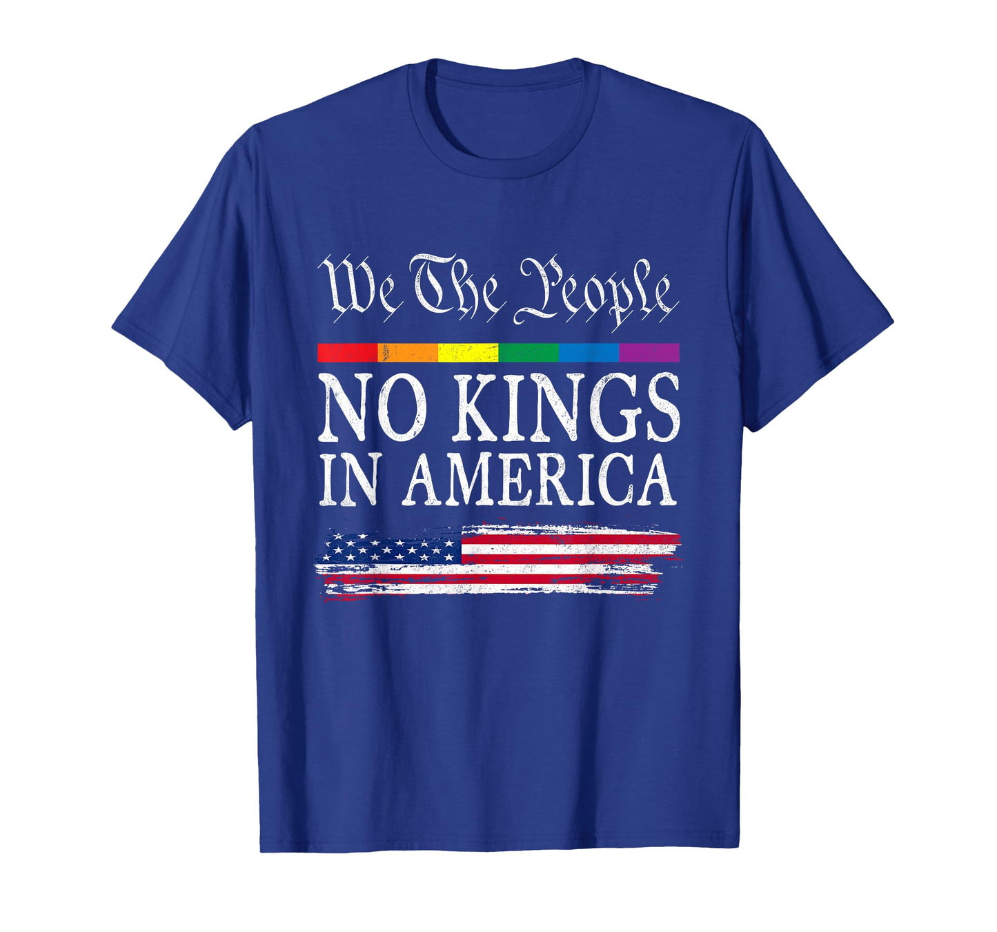 No Kings in America America Flag Vintage No Kings Vintage T-Shirt