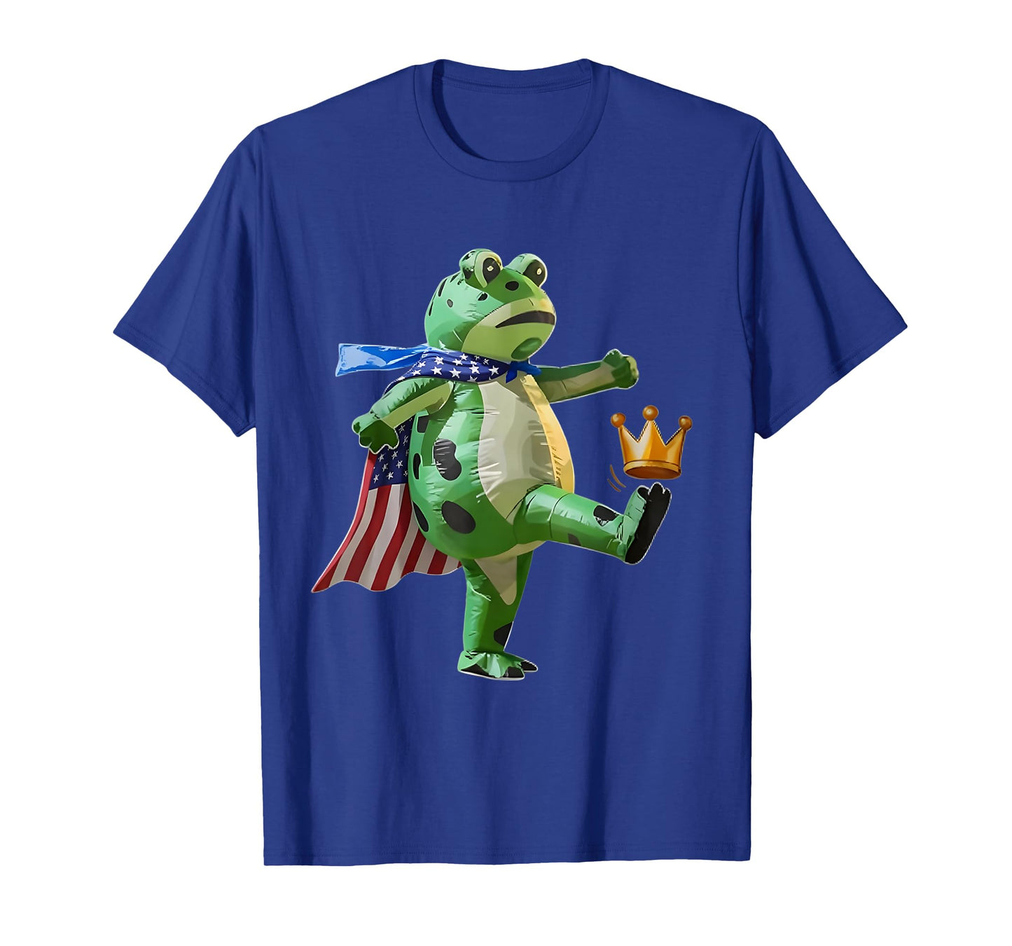 No Kings Portland Frog Kicking Crown Men Women T-Shirt