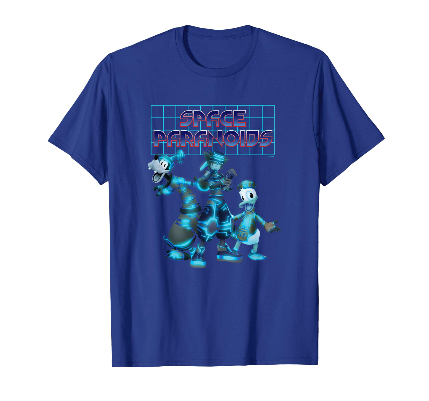 Disney Kingdom Hearts Space Paranoids Group Shot Neon Poster T-Shirt
