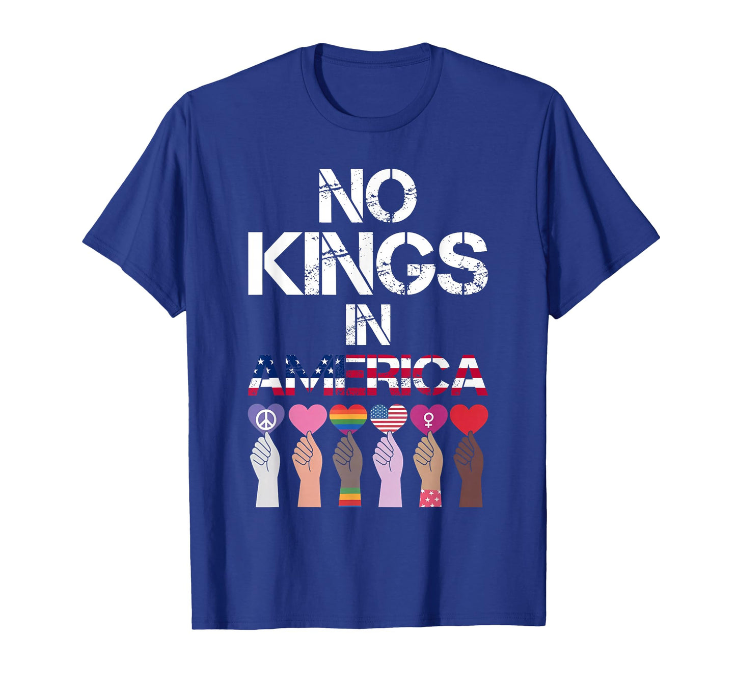 No Kings in America - No Kings Political Protest Men Women T-Shirt