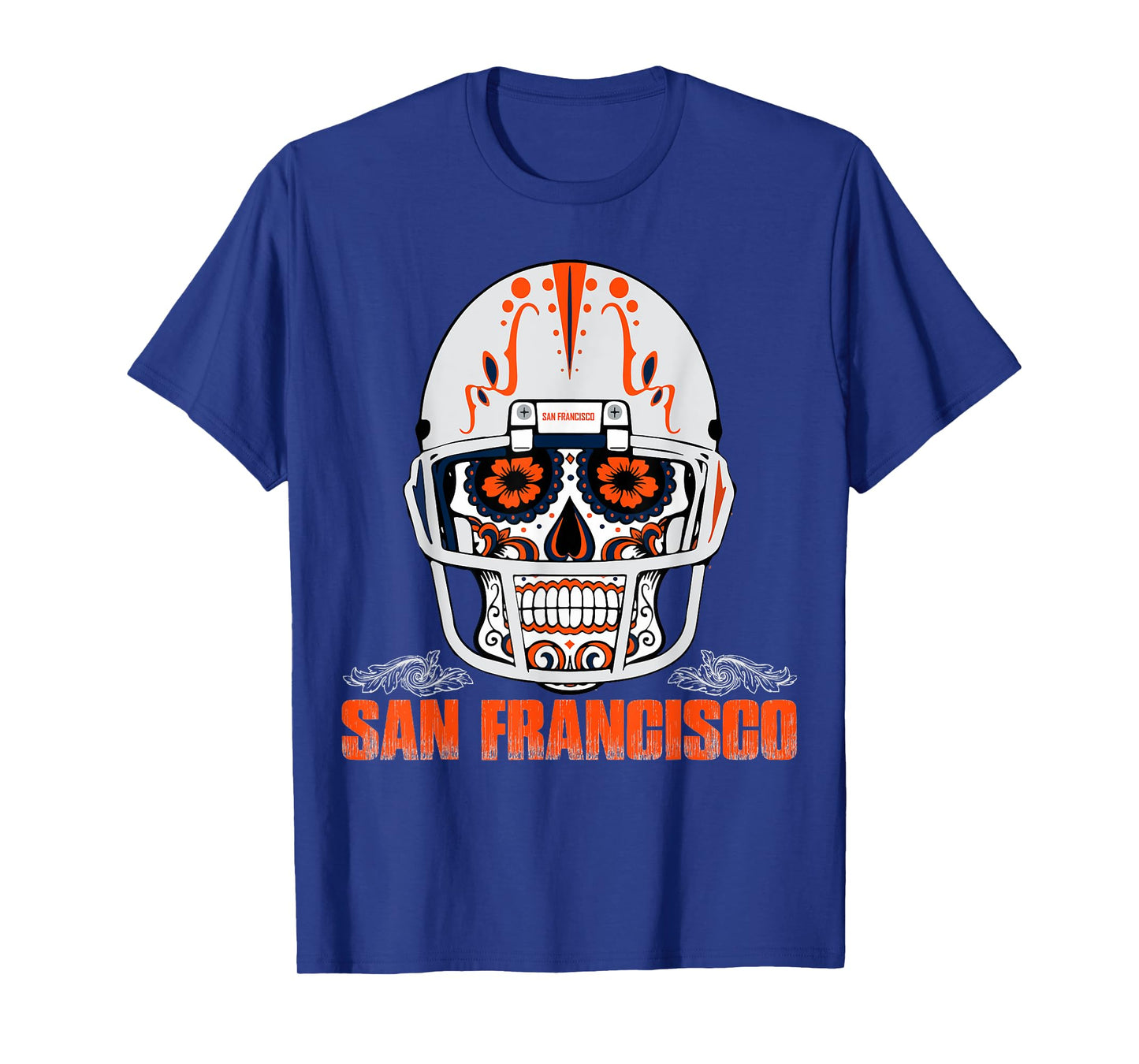 San Francisco Football Helmet Sugar Skull Day Of The Dead T-Shirt