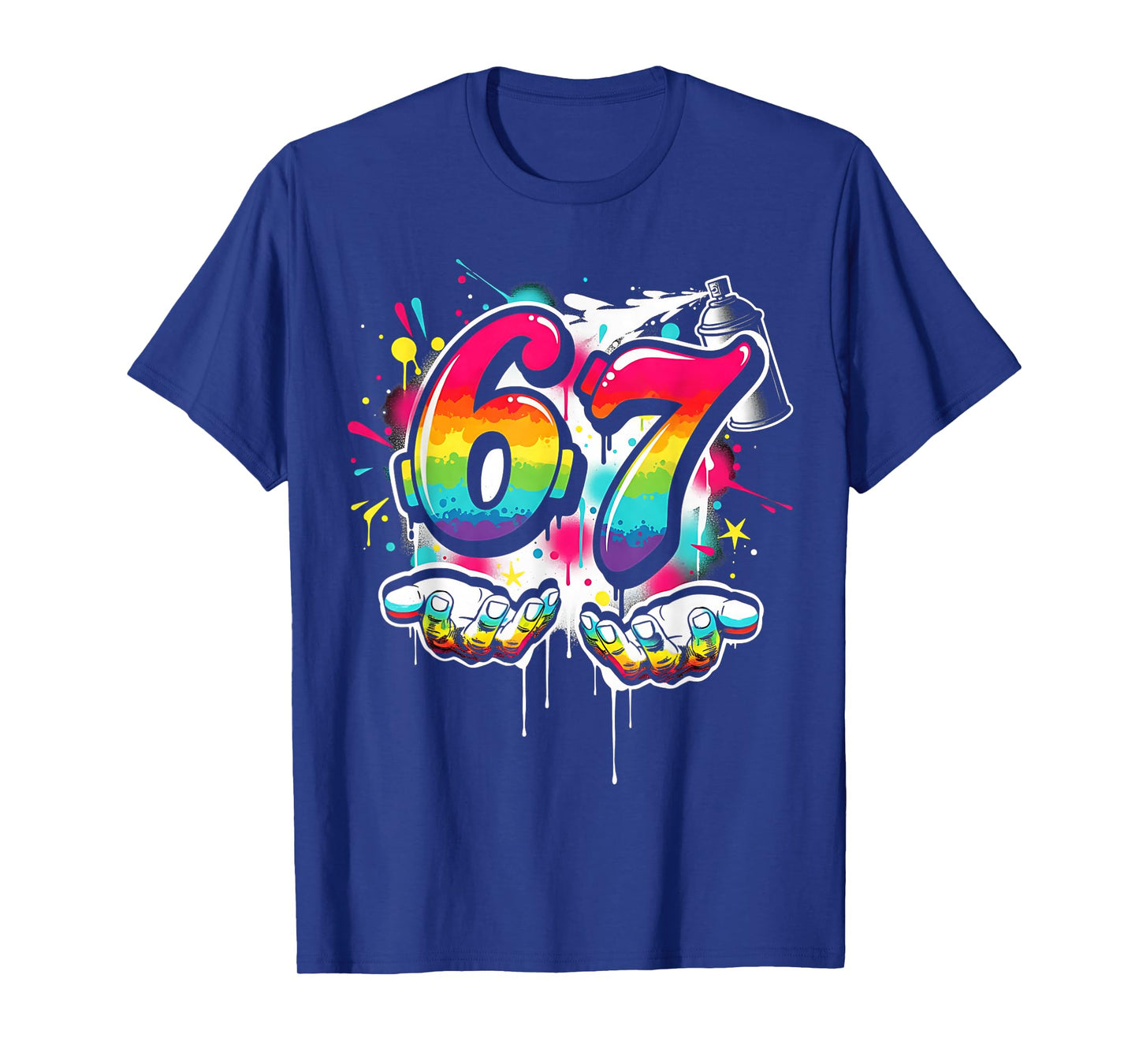 67 Graffiti Meme Funny Six Seven Gen Alpha Slang Men Boys T-Shirt