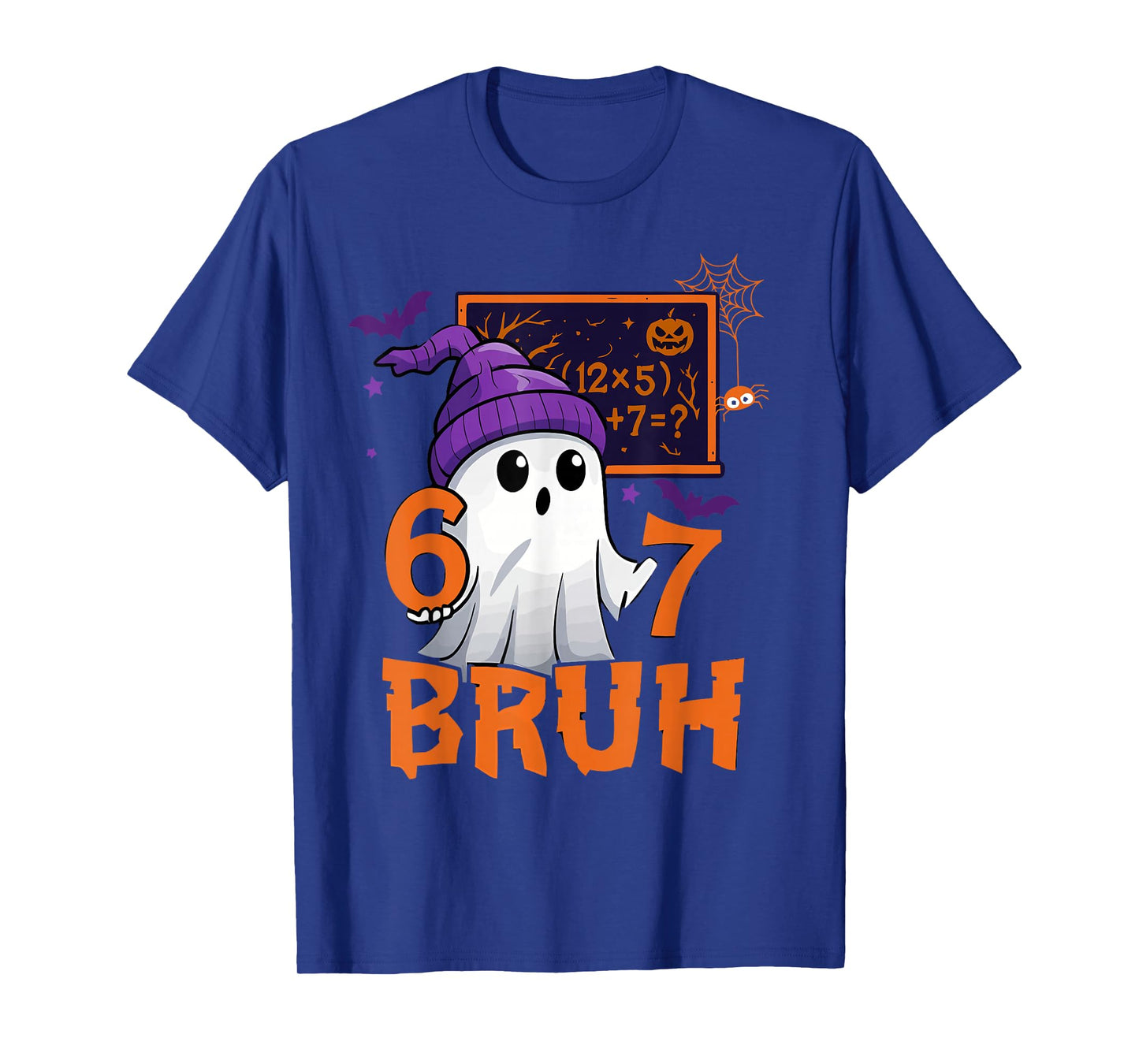 67 Teacher Halloween Ghost Six Seven Meme Math Equation Bruh T-Shirt
