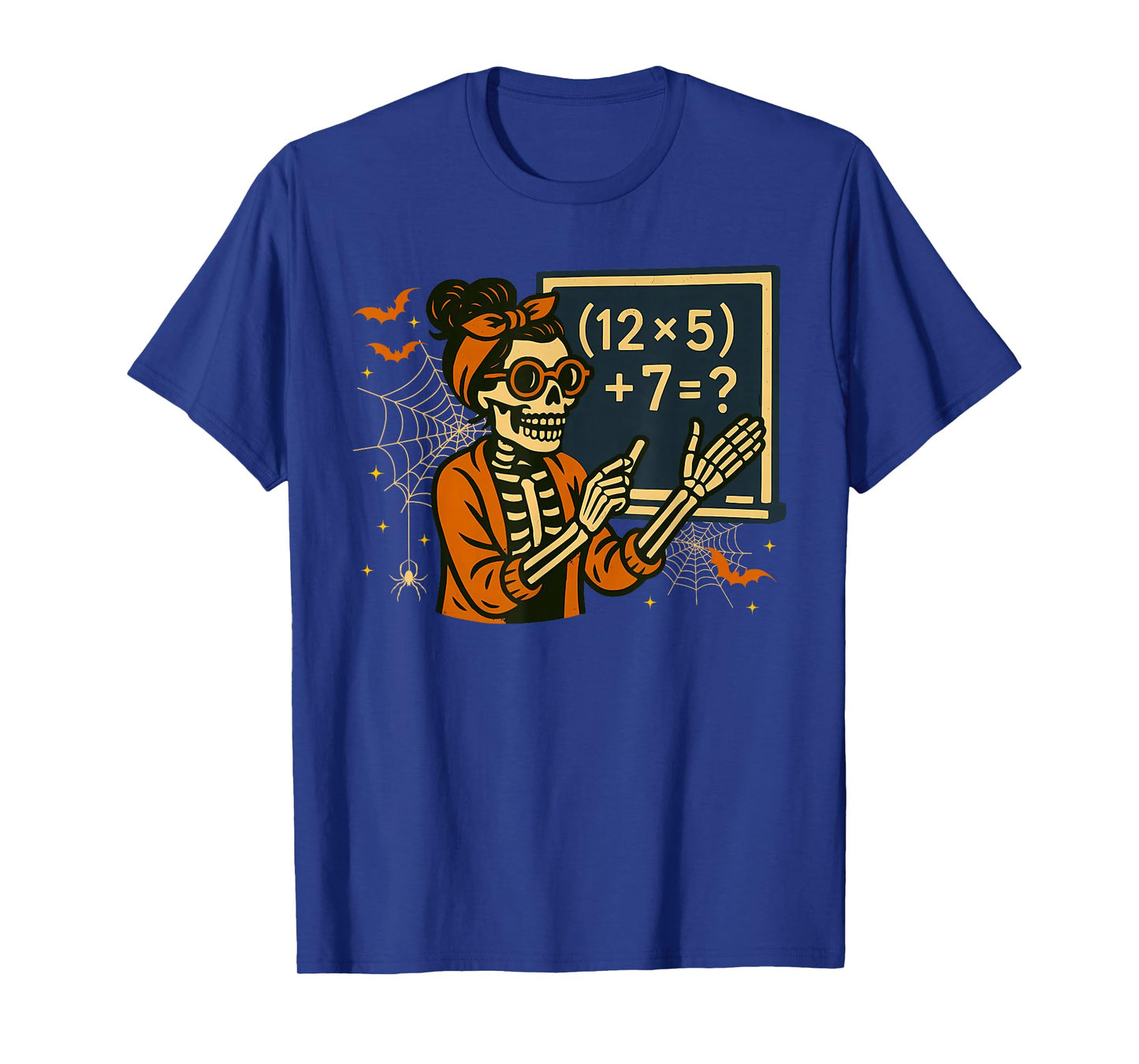 67 Teacher Halloween Skeleton Six Seven Meme Math T-Shirt