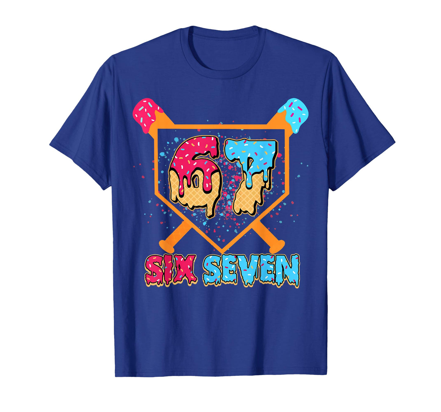 Baseball Drip Number 67 Player Or 67th Birthday Boy Girl T-Shirt