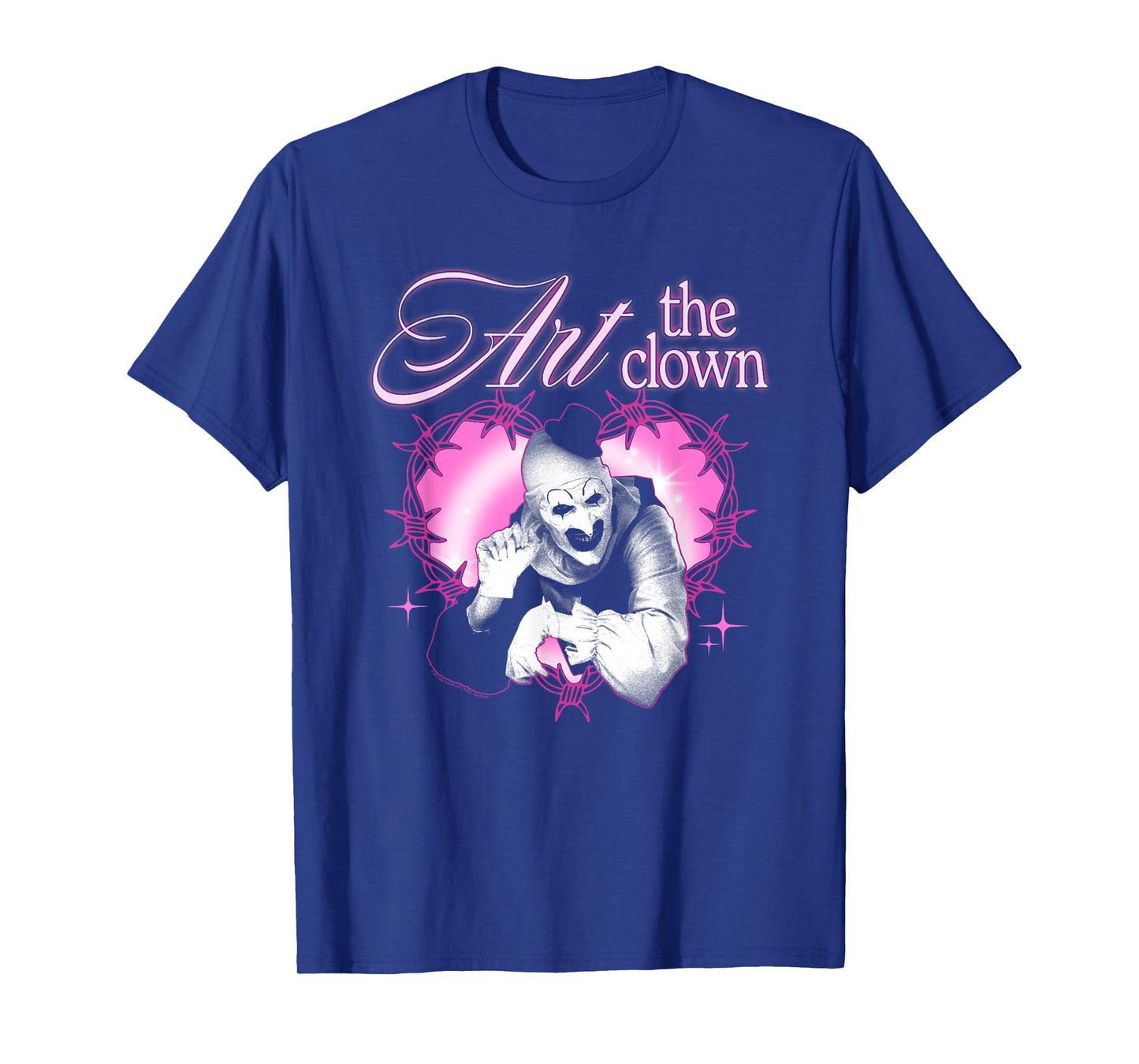 Terrifier Barbed Wire Heart Pink Logo Horror Movie T-Shirt