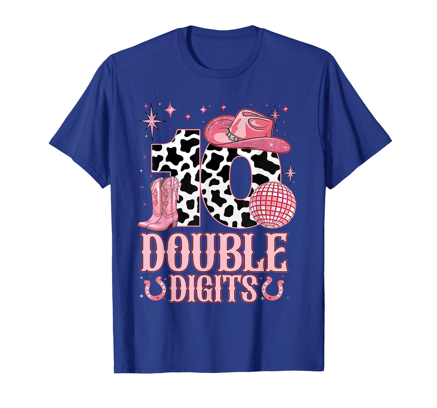10th Birthday Girl Western Coquette Bow Cowgirl Birthday T-Shirt