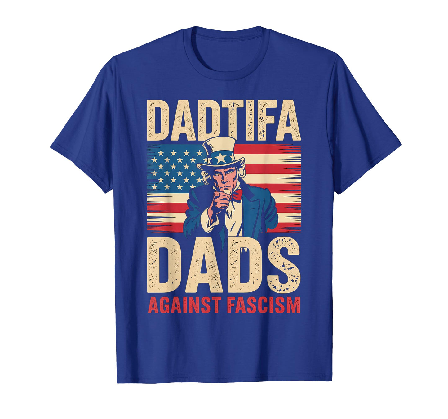 DADtifa Dads Against Fascism USA Flag Resist No Kings Father T-Shirt