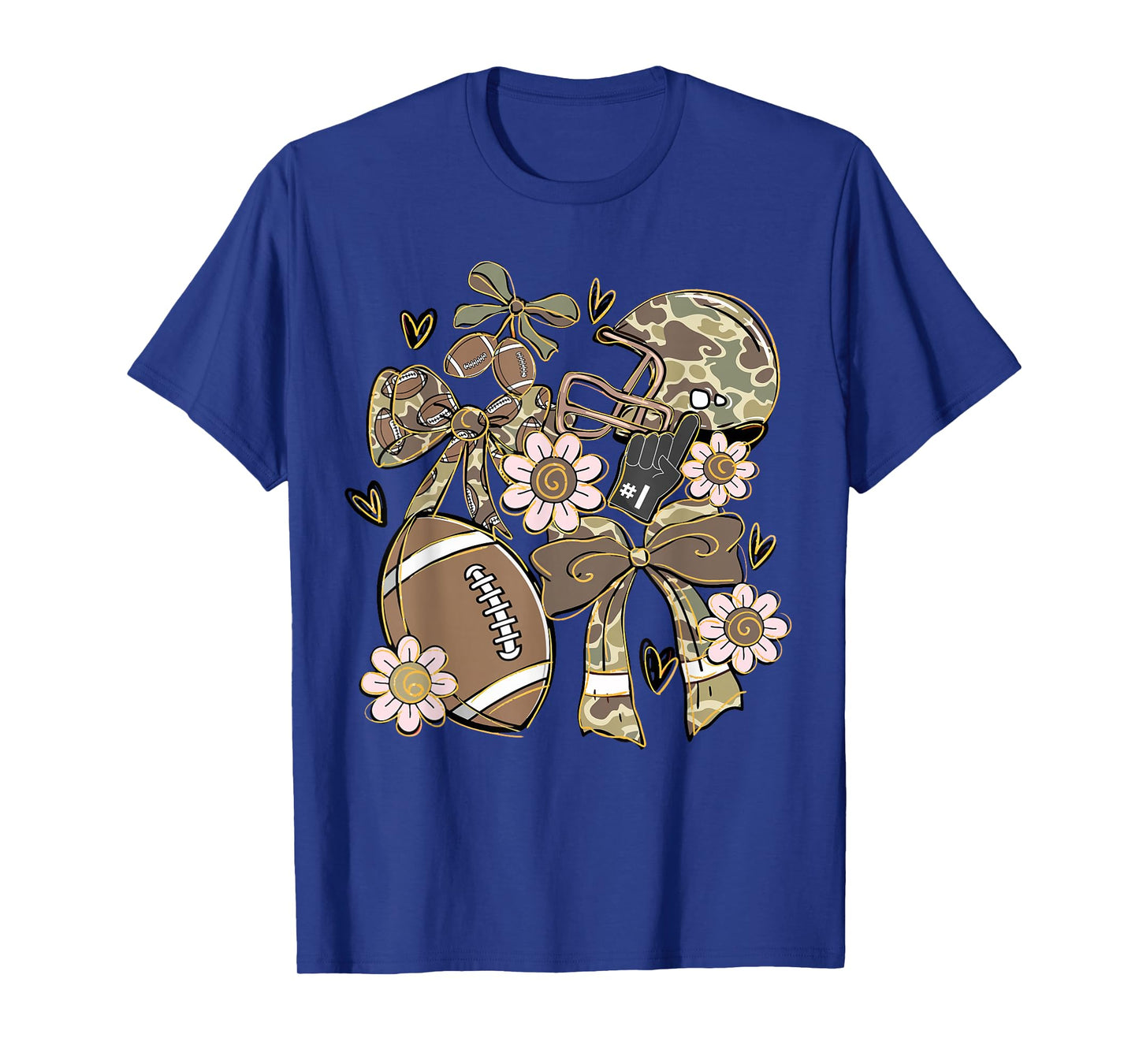 Camo Football Game Day Team Sports Jersey Uniform Men Women T-Shirt