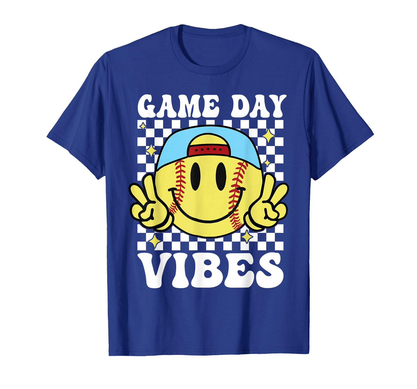 Softball Game Day Vibes Retro Groovy Game Day Girls Women T-Shirt