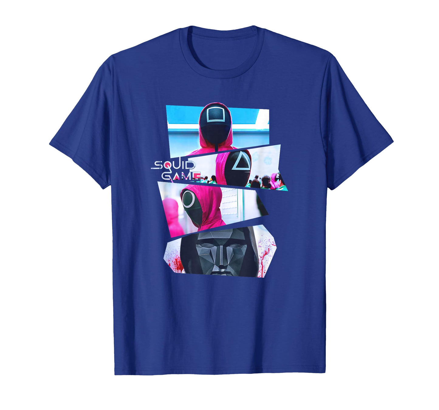Squid Game Front Man And Guards Broken Panel T-Shirt