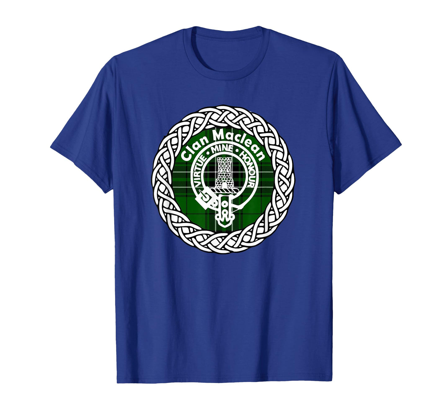 Maclean surname Scottish clan tartan crest badge t-shirt T-Shirt