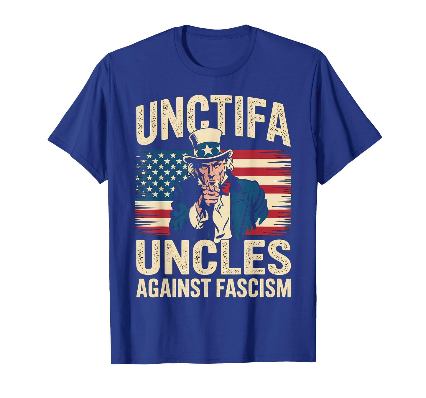 Unctifa Uncle Against Fascism Flag Resist No Kings 50501 T-Shirt