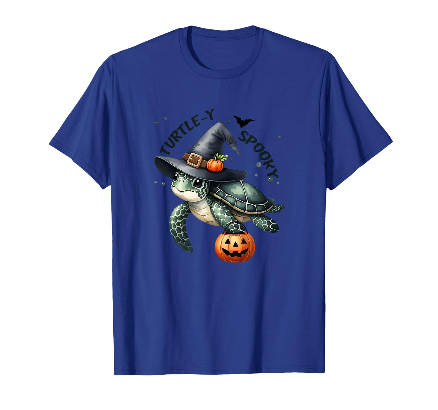 Turtley Spooky Cute Sea Turtle Witches Hat Halloween T-Shirt