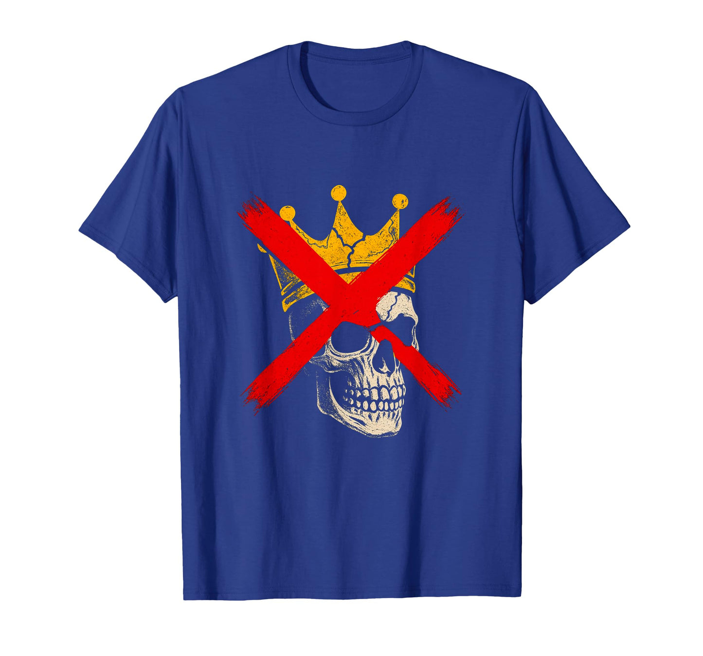 No Kings Skull Crown Gothic Grunge Art for Free Spirits T-Shirt