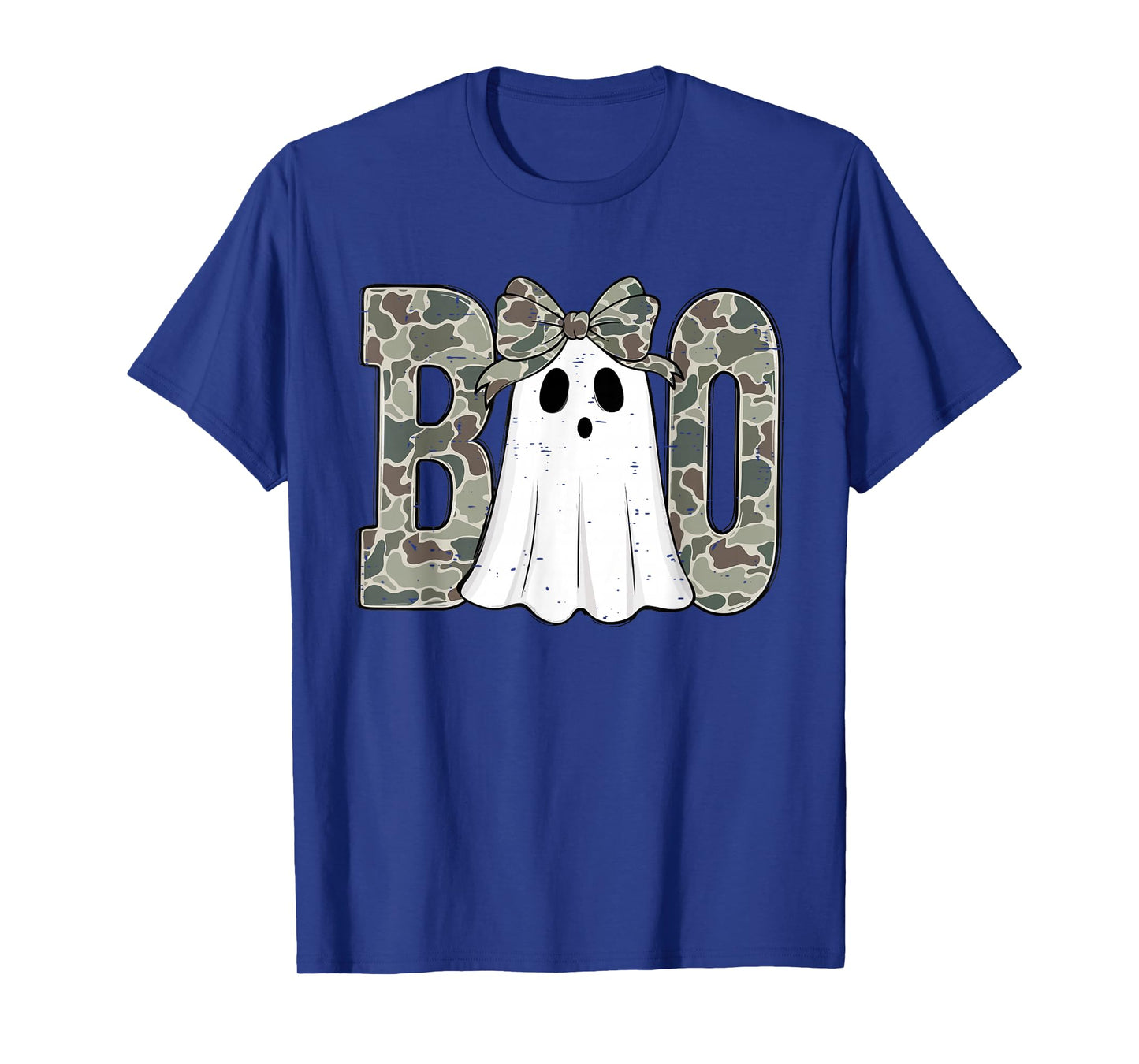 Camo Ghost Boo Spooky Season Fall Halloween Toddler Girls T-Shirt