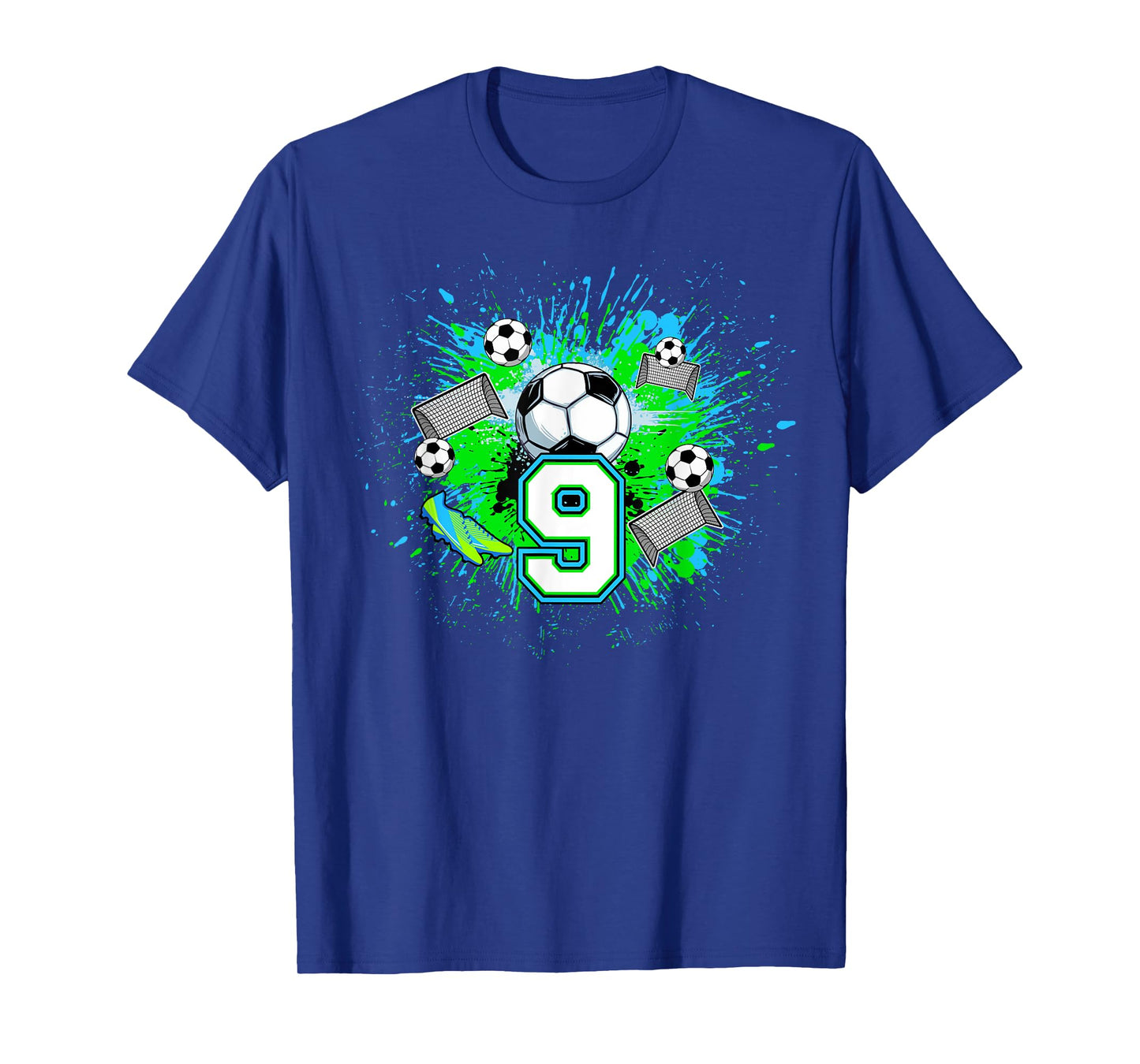 9th Soccer Birthday Party 9 Year Old Soccer Player T-Shirt