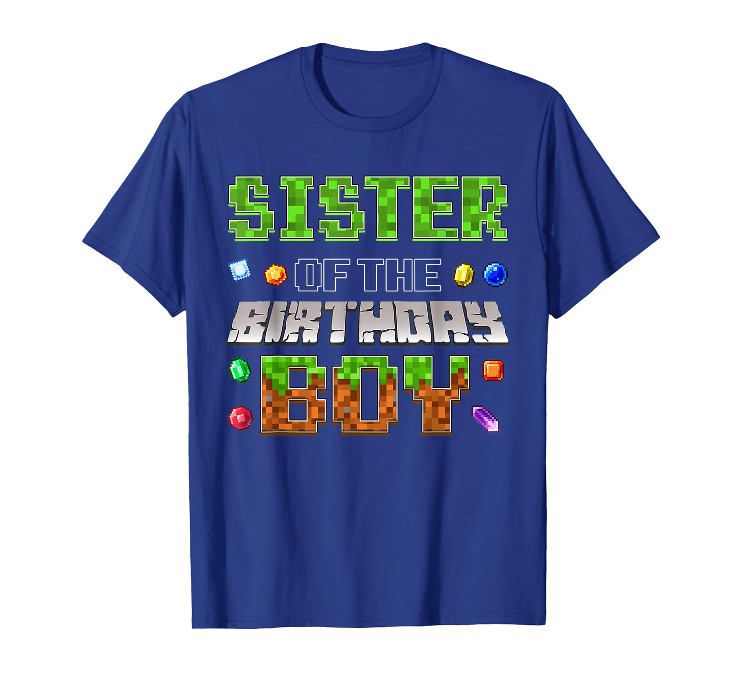 Sister Of The Birthday Boy Game Pixel Number Birthday Party T-Shirt