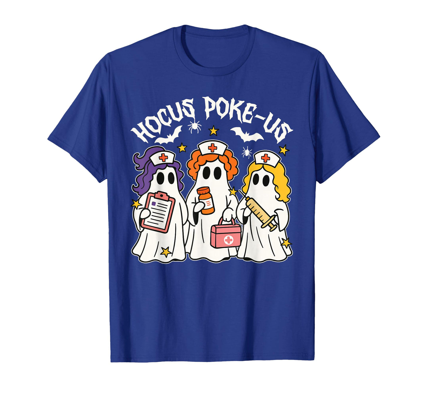 Hocus Poke-us Witch Nurse Halloween Medical Lab Tech Spooky T-Shirt