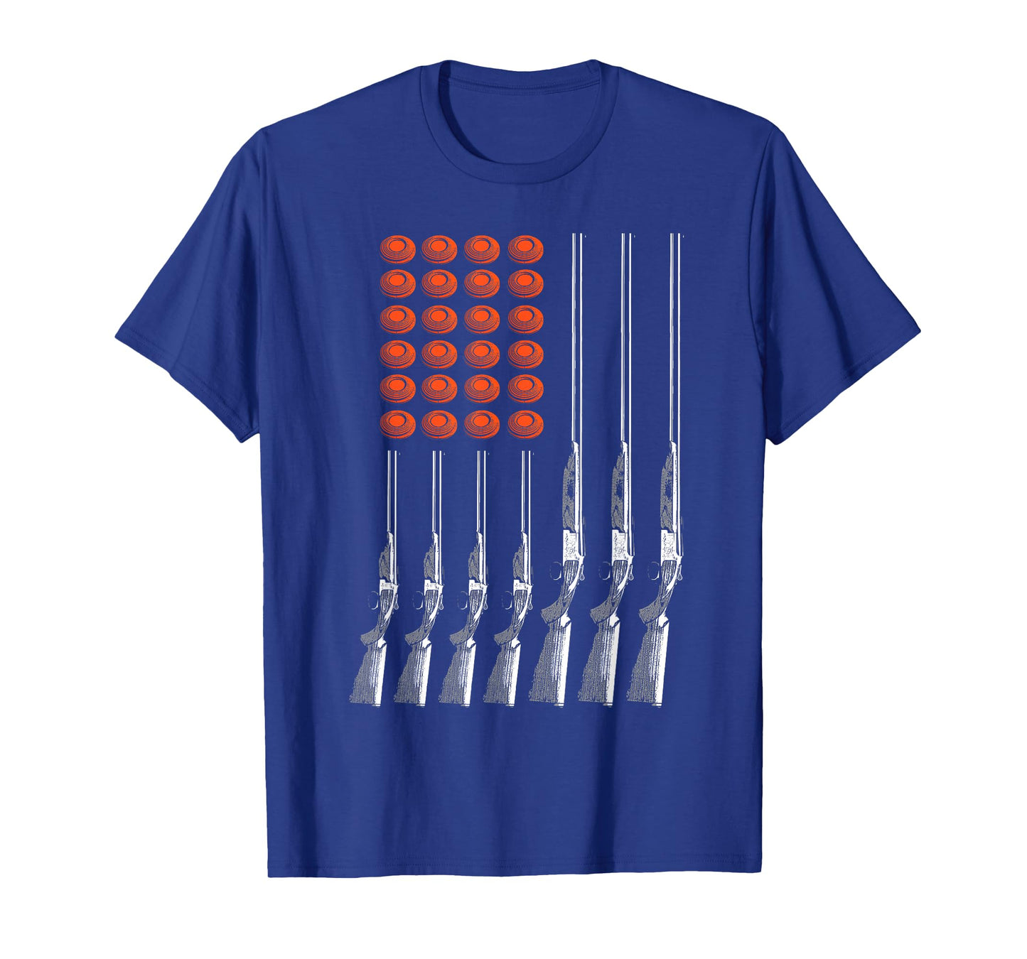 American Flag Trap Shooting Funny Skeet Sport Gift Men Women T-Shirt
