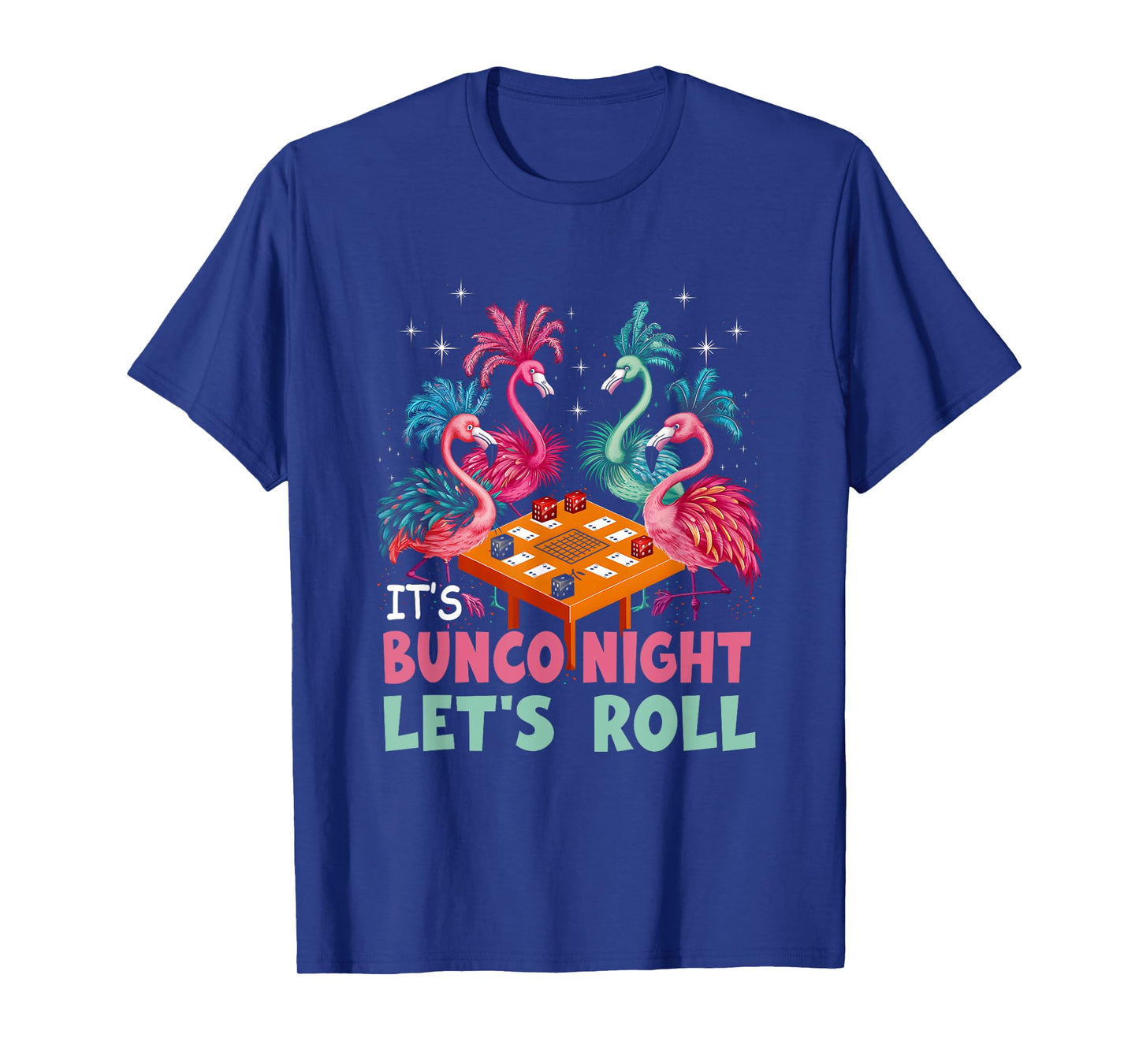 Bunco Night Pink Flamingo Bunco Game Dice Tropical Gambling T-Shirt