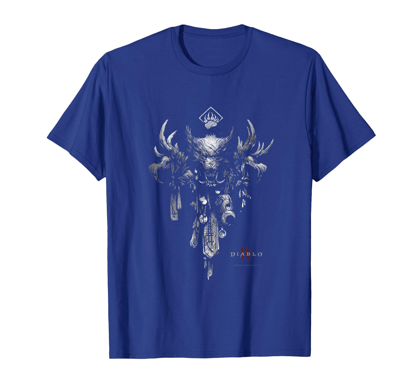 Diablo IV Druid Sigil Distressed White Armor T-Shirt