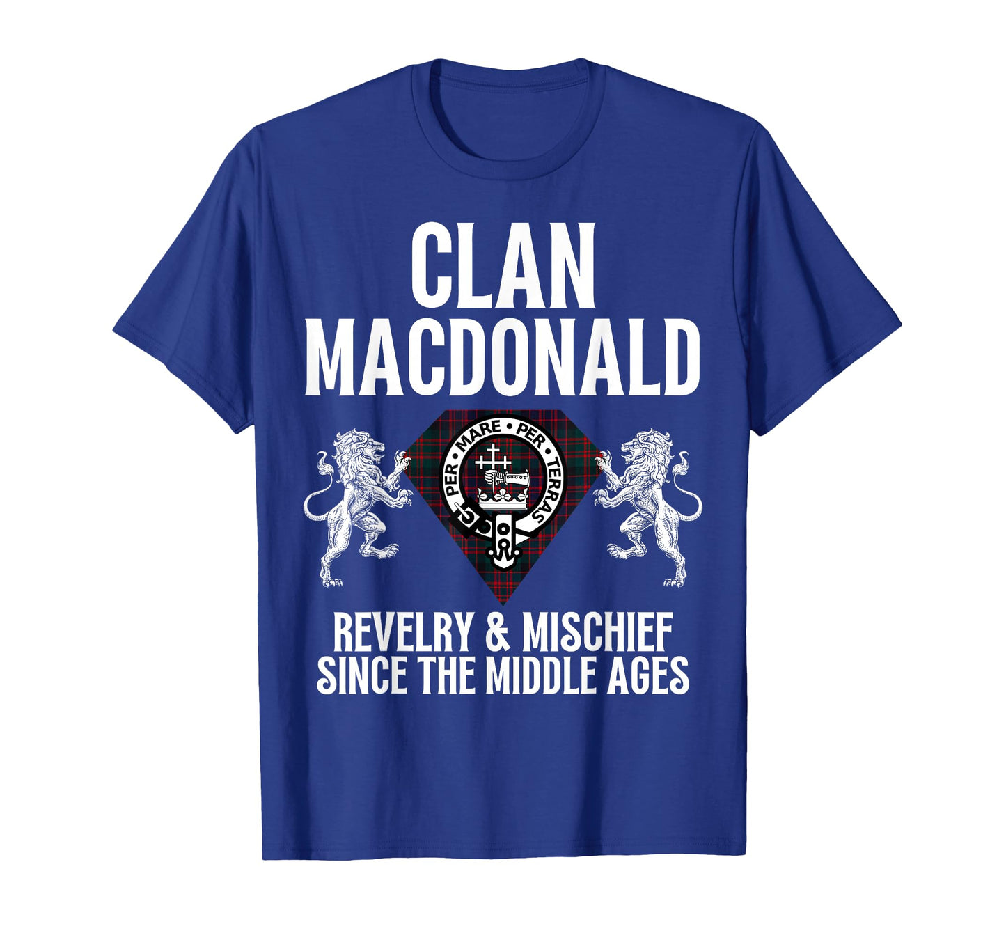 MacDonald Clan Scottish Name Coat Of Arms Tartan Family T-Shirt