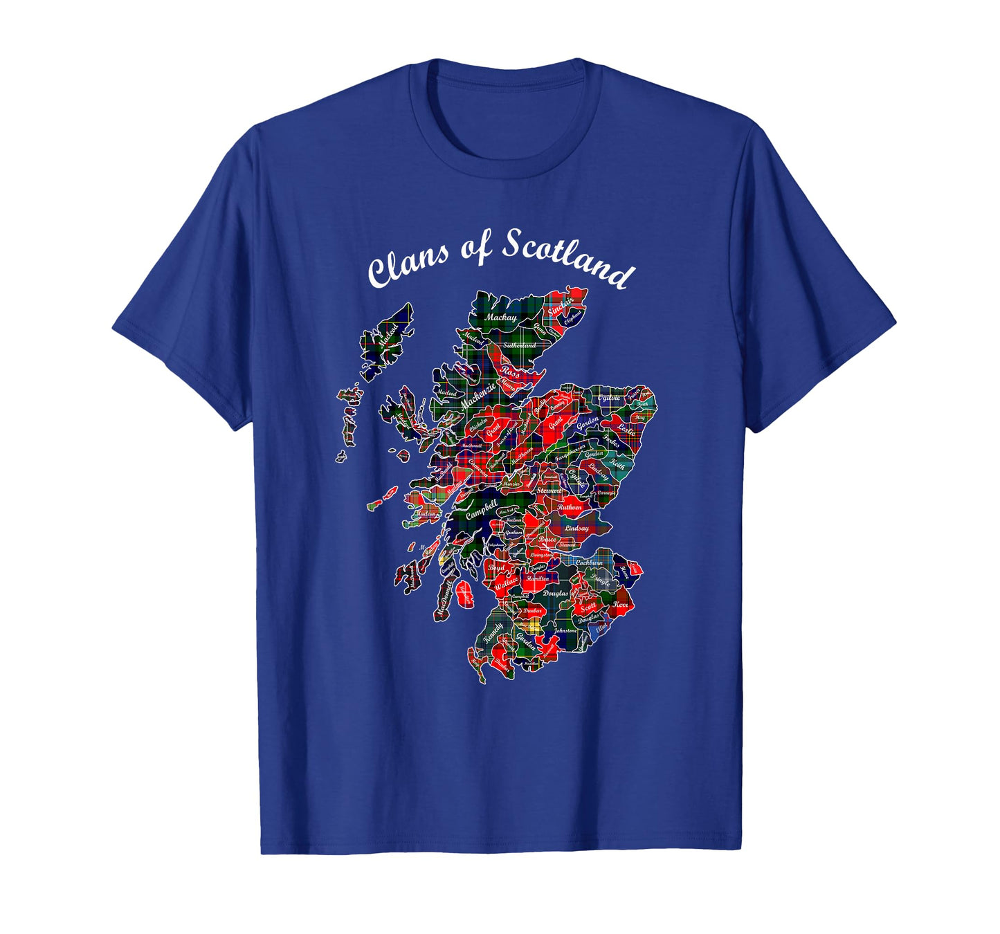 Clans of Scotland Map t-shirt T-Shirt