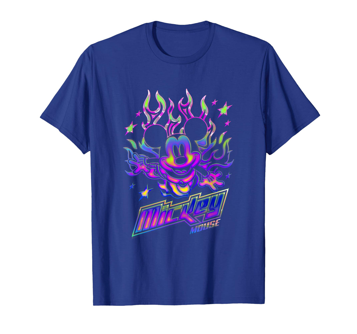 Disney Mickey and Friends Holographic Flame Style T-Shirt