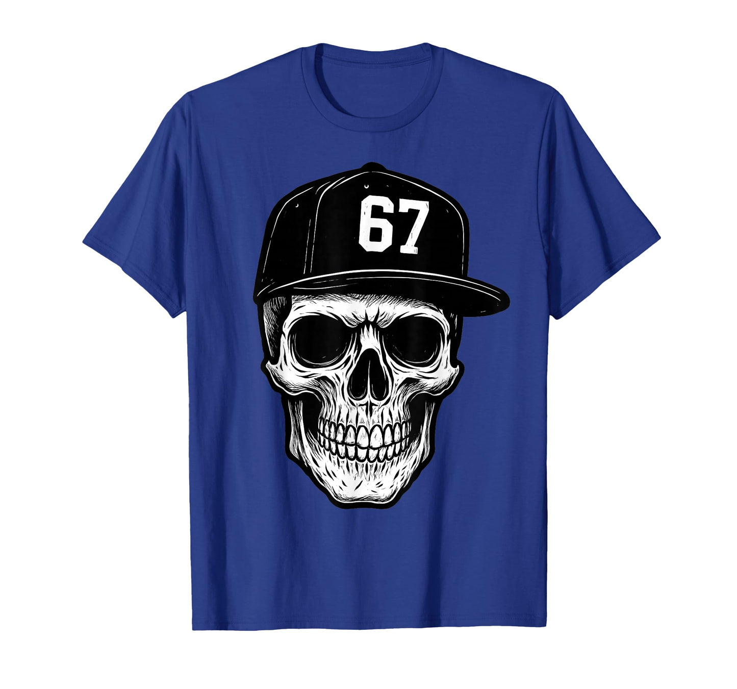 67 Skull Halloween Brainrot Meme Six Seven Kids Skeleton T-Shirt