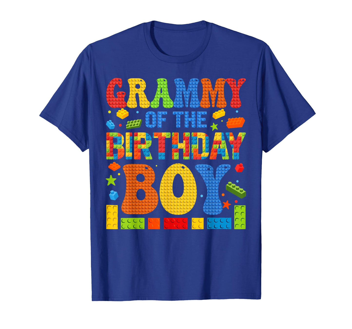 Grammy Of The Birthday Boy Building Block Birthday Party T-Shirt