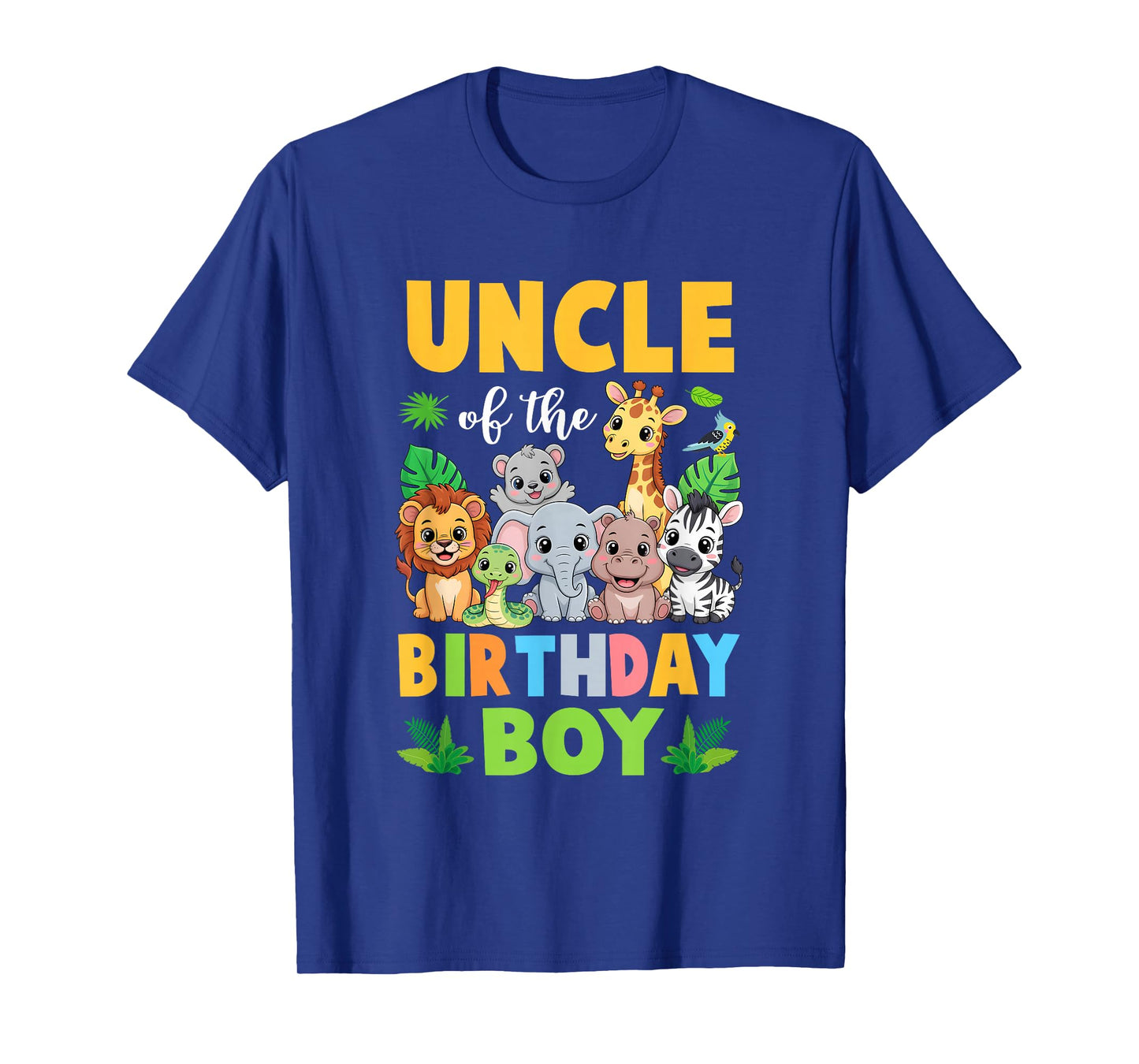 Uncle of The Birthday Boy Kids Safari Jungle Animal T-Shirt