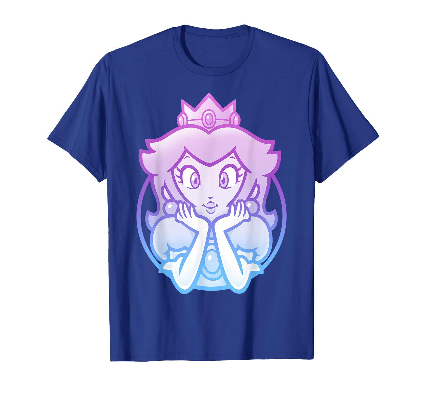Super Mario Princess Peach Gradient Portrait T-Shirt