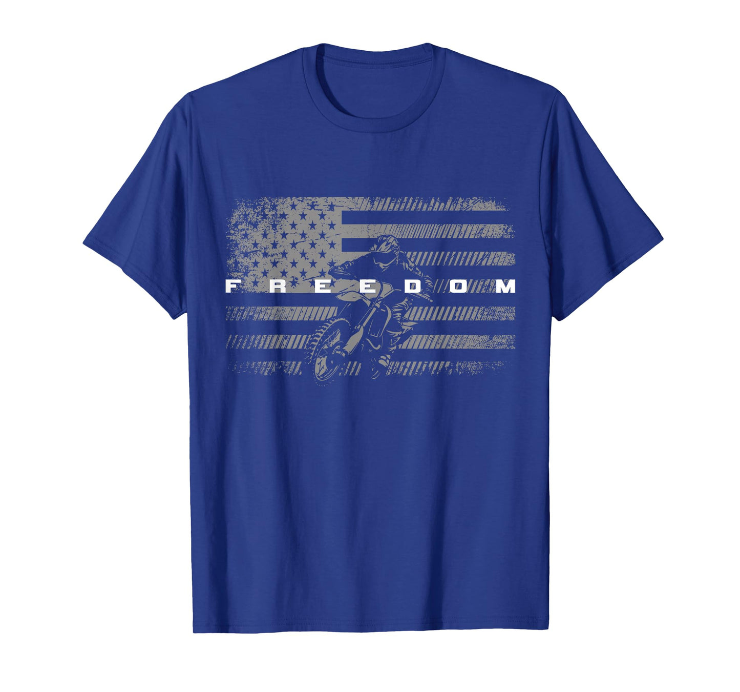 American Flag Dirt Bike Motocross T-Shirt