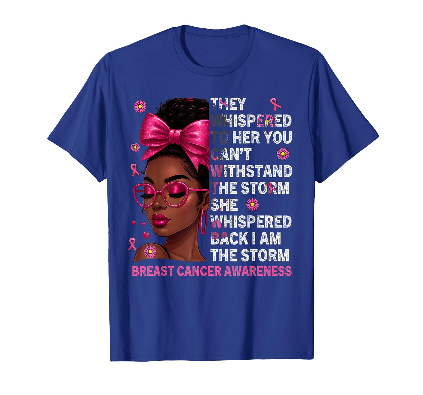 I Am The Storm Black Women Pink Breast Cancer Survivor T-Shirt