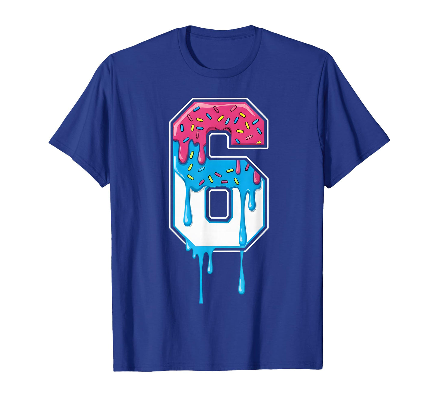 6 Number Six Team Sports Ice Cream Drip 67 Six Seven Meme T-Shirt