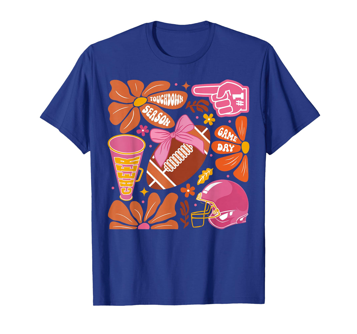 Touchdown Season Football Game Day Coquette Bow Fall Boho T-Shirt