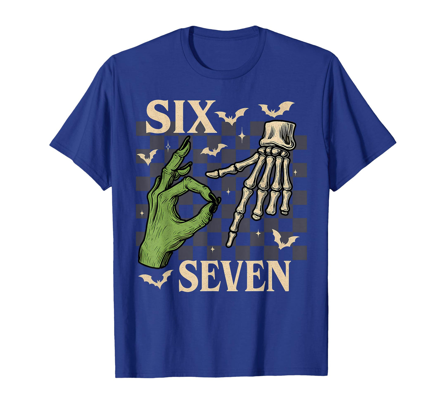 Funny Six Seven 6 7 Witch Skeleton Hands Halloween Outfit T-Shirt
