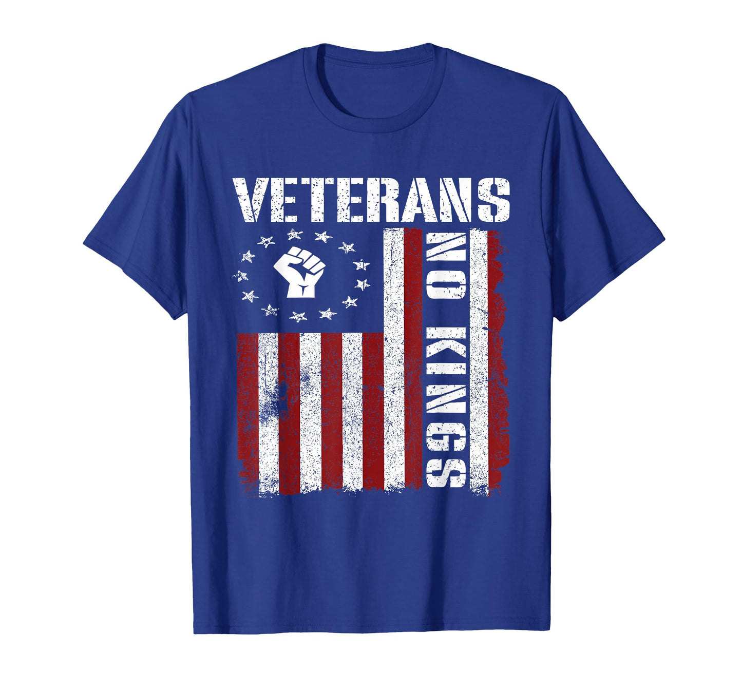 Military Veterans Protest USA Flag No Kings America Protest T-Shirt