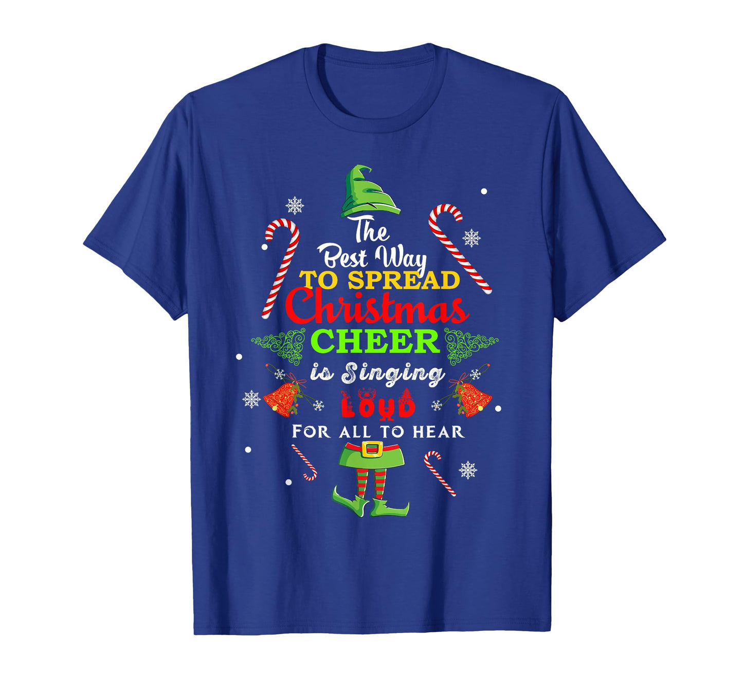 Spread christmas cheer is singing loud xmas Elf pajama T-Shirt