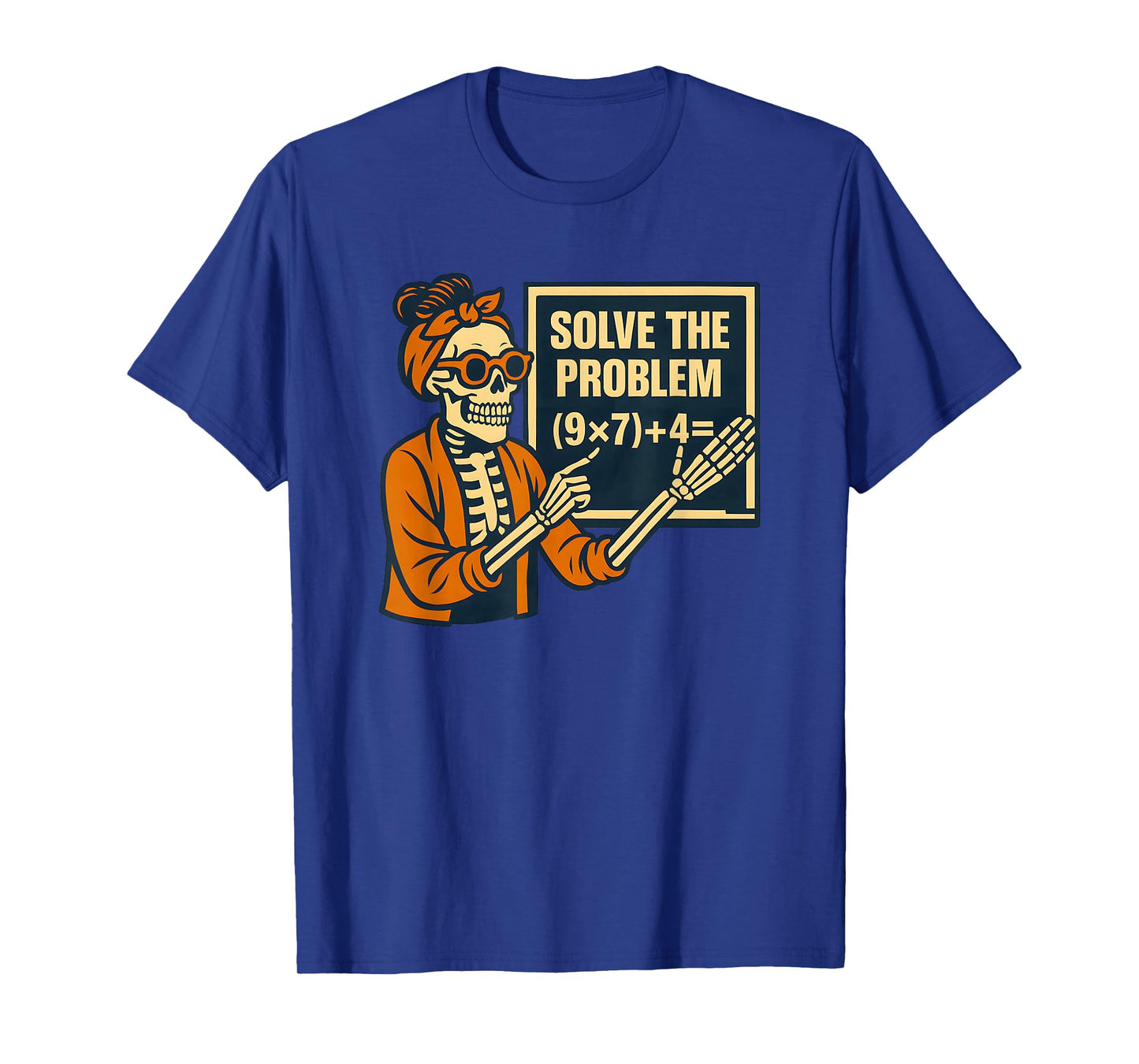 Halloween Teacher Six Seven Meme 6 7 Skeleton Spooky Costume T-Shirt