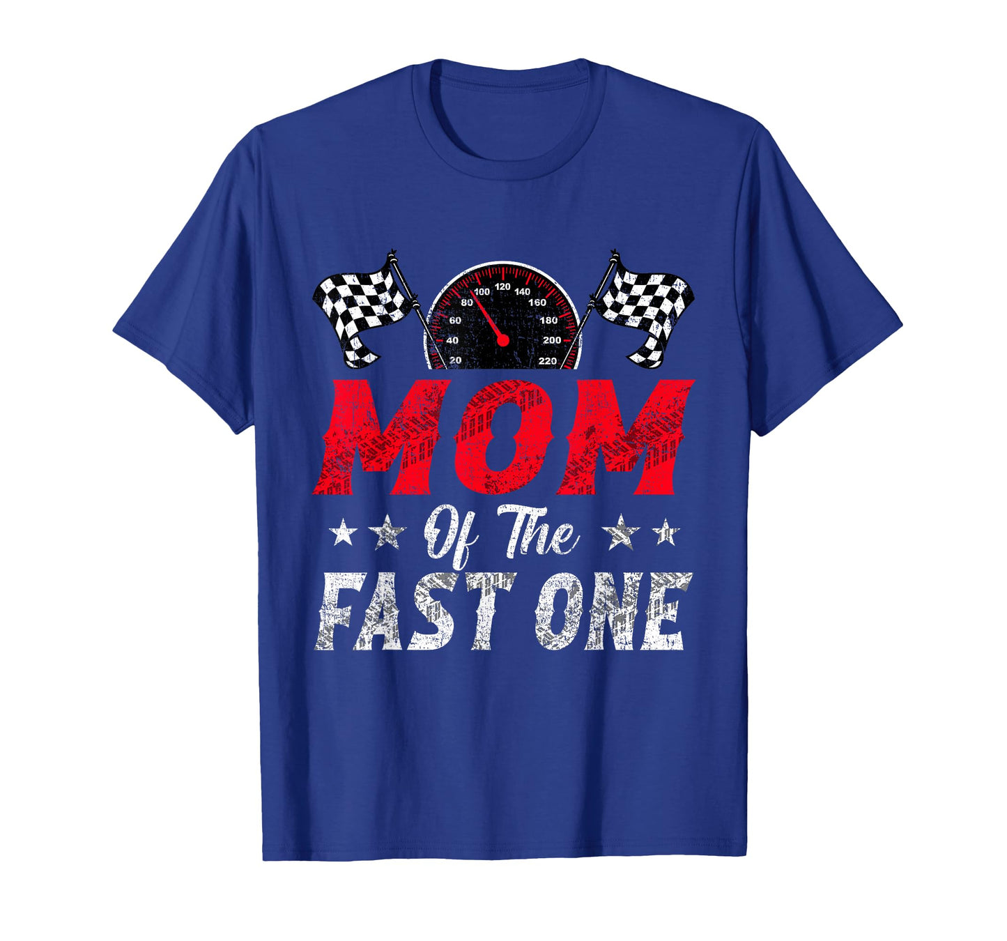 Mom Of The Fast One 1st Birthday Racing Car Family T-Shirt
